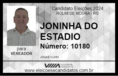 Candidato JONINHA DO ESTADIO 2024 - ROLIM DE MOURA - Eleições