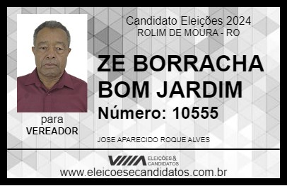 Candidato ZE BORRACHA BOM JARDIM 2024 - ROLIM DE MOURA - Eleições