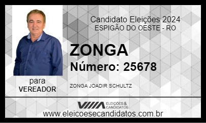 Candidato ZONGA 2024 - ESPIGÃO DO OESTE - Eleições