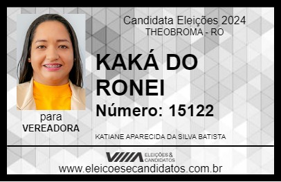 Candidato KAKÁ DO RONEI 2024 - THEOBROMA - Eleições