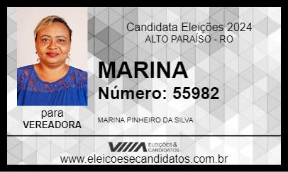 Candidato MARINA 2024 - ALTO PARAÍSO - Eleições