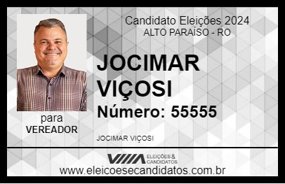 Candidato JOCIMAR VIÇOSI 2024 - ALTO PARAÍSO - Eleições