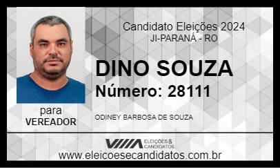 Candidato DINO SOUZA 2024 - JI-PARANÁ - Eleições