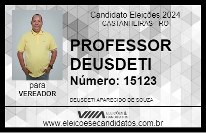 Candidato PROFESSOR DEUSDETI 2024 - CASTANHEIRAS - Eleições