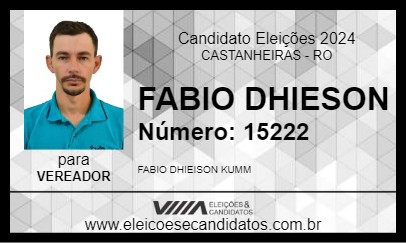 Candidato FABIO DHIESON 2024 - CASTANHEIRAS - Eleições