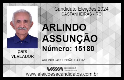 Candidato ARLINDO ASSUNÇÃO 2024 - CASTANHEIRAS - Eleições