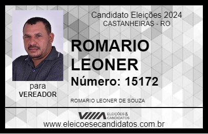 Candidato ROMARIO LEONER 2024 - CASTANHEIRAS - Eleições