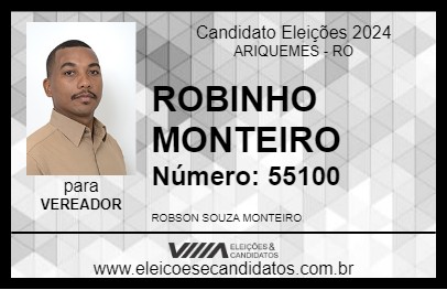 Candidato ROBINHO MONTEIRO 2024 - ARIQUEMES - Eleições