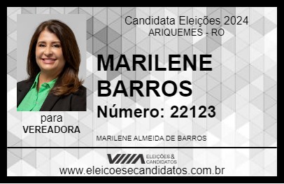 Candidato MARILENE BARROS 2024 - ARIQUEMES - Eleições