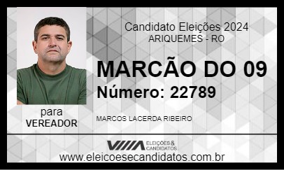 Candidato MARCÃO DO 09 2024 - ARIQUEMES - Eleições