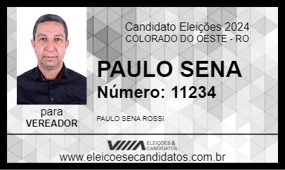 Candidato PAULO SENA 2024 - COLORADO DO OESTE - Eleições