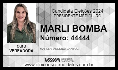 Candidato MARLI BOMBA 2024 - PRESIDENTE MÉDICI - Eleições