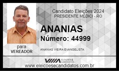 Candidato ANANIAS 2024 - PRESIDENTE MÉDICI - Eleições