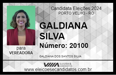 Candidato GALDIANA SILVA 2024 - PORTO VELHO - Eleições