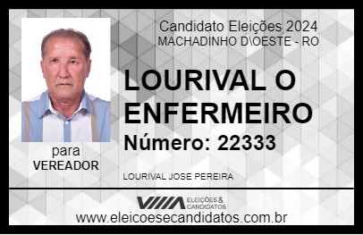 Candidato LOURIVAL O ENFERMEIRO 2024 - MACHADINHO D\OESTE - Eleições