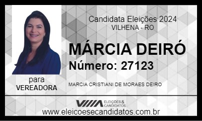 Candidato MÁRCIA DEIRÓ 2024 - VILHENA - Eleições