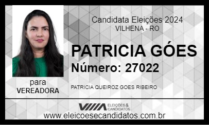 Candidato PATRICIA GÓES 2024 - VILHENA - Eleições