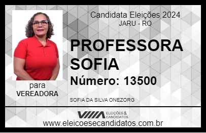 Candidato PROFESSORA SOFIA 2024 - JARU - Eleições