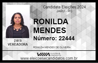 Candidato RONILDA MENDES 2024 - JARU - Eleições