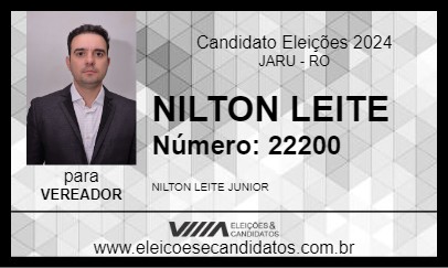 Candidato NILTON LEITE 2024 - JARU - Eleições