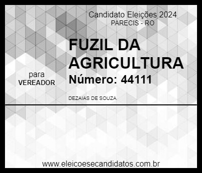 Candidato FUZIL DA AGRICULTURA 2024 - PARECIS - Eleições