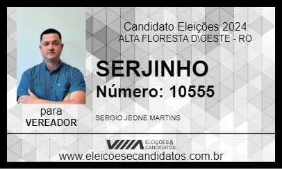 Candidato SERJINHO 2024 - ALTA FLORESTA D\OESTE - Eleições