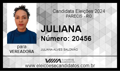 Candidato JULIANA 2024 - PARECIS - Eleições