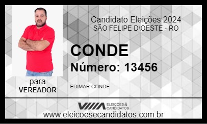 Candidato CONDE 2024 - SÃO FELIPE D\OESTE - Eleições