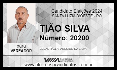 Candidato TIÃO SILVA 2024 - SANTA LUZIA D\OESTE - Eleições