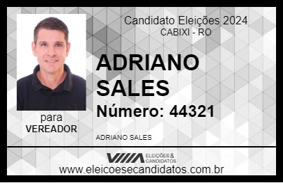 Candidato ADRIANO SALES 2024 - CABIXI - Eleições