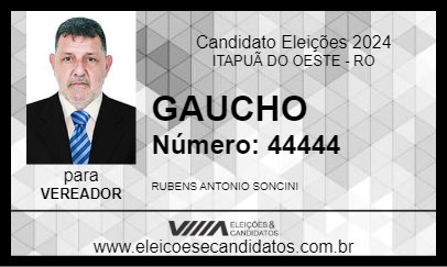 Candidato GAUCHO 2024 - ITAPUÃ DO OESTE - Eleições