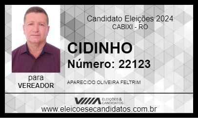 Candidato CIDINHO 2024 - CABIXI - Eleições