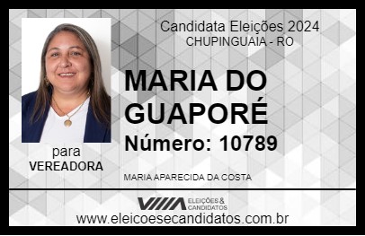 Candidato MARIA DO GUAPORÉ 2024 - CHUPINGUAIA - Eleições