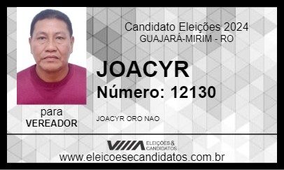 Candidato JOACYR 2024 - GUAJARÁ-MIRIM - Eleições