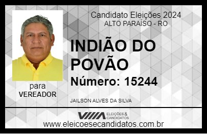 Candidato INDIÃO DO POVÃO 2024 - ALTO PARAÍSO - Eleições