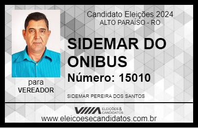 Candidato SIDEMAR DO ONIBUS 2024 - ALTO PARAÍSO - Eleições