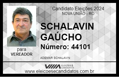 Candidato SCHALAVIN GAÚCHO 2024 - NOVA UNIÃO - Eleições