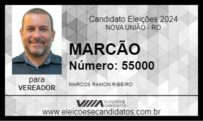 Candidato MARCÃO 2024 - NOVA UNIÃO - Eleições