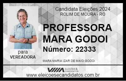 Candidato PROFESSORA MARA GODOI 2024 - ROLIM DE MOURA - Eleições