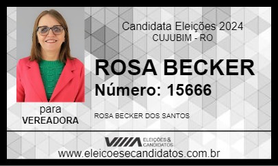 Candidato ROSA BECKER 2024 - CUJUBIM - Eleições