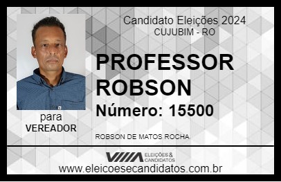 Candidato PROFESSOR ROBSON 2024 - CUJUBIM - Eleições