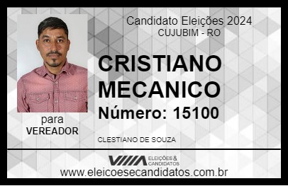 Candidato CRISTIANO MECANICO 2024 - CUJUBIM - Eleições