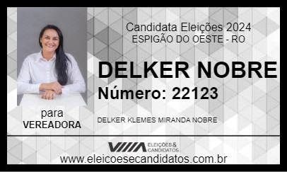 Candidato DELKER NOBRE 2024 - ESPIGÃO DO OESTE - Eleições