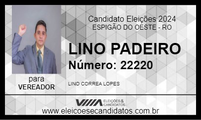 Candidato LINO PADEIRO 2024 - ESPIGÃO DO OESTE - Eleições