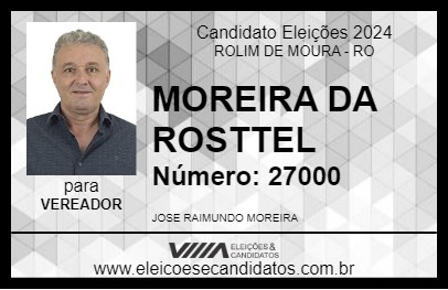 Candidato MOREIRA DA ROSTTEL 2024 - ROLIM DE MOURA - Eleições