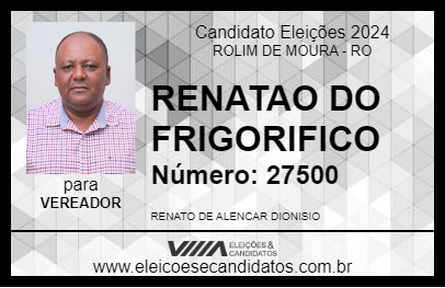 Candidato RENATAO DO FRIGORIFICO 2024 - ROLIM DE MOURA - Eleições