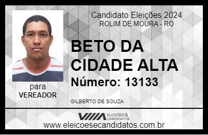 Candidato BETO DA CIDADE ALTA 2024 - ROLIM DE MOURA - Eleições