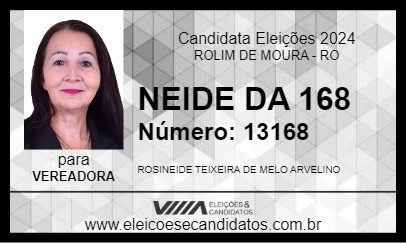 Candidato NEIDE DA 168 2024 - ROLIM DE MOURA - Eleições