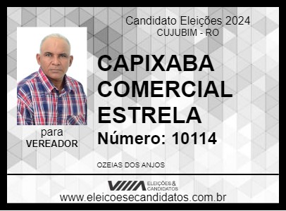 Candidato CAPIXABA COMERCIAL ESTRELA 2024 - CUJUBIM - Eleições