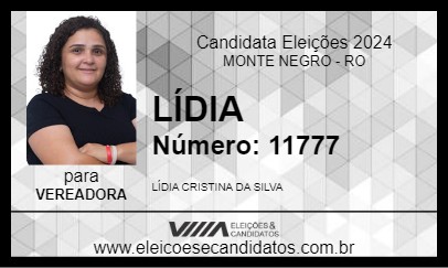 Candidato LÍDIA 2024 - MONTE NEGRO - Eleições